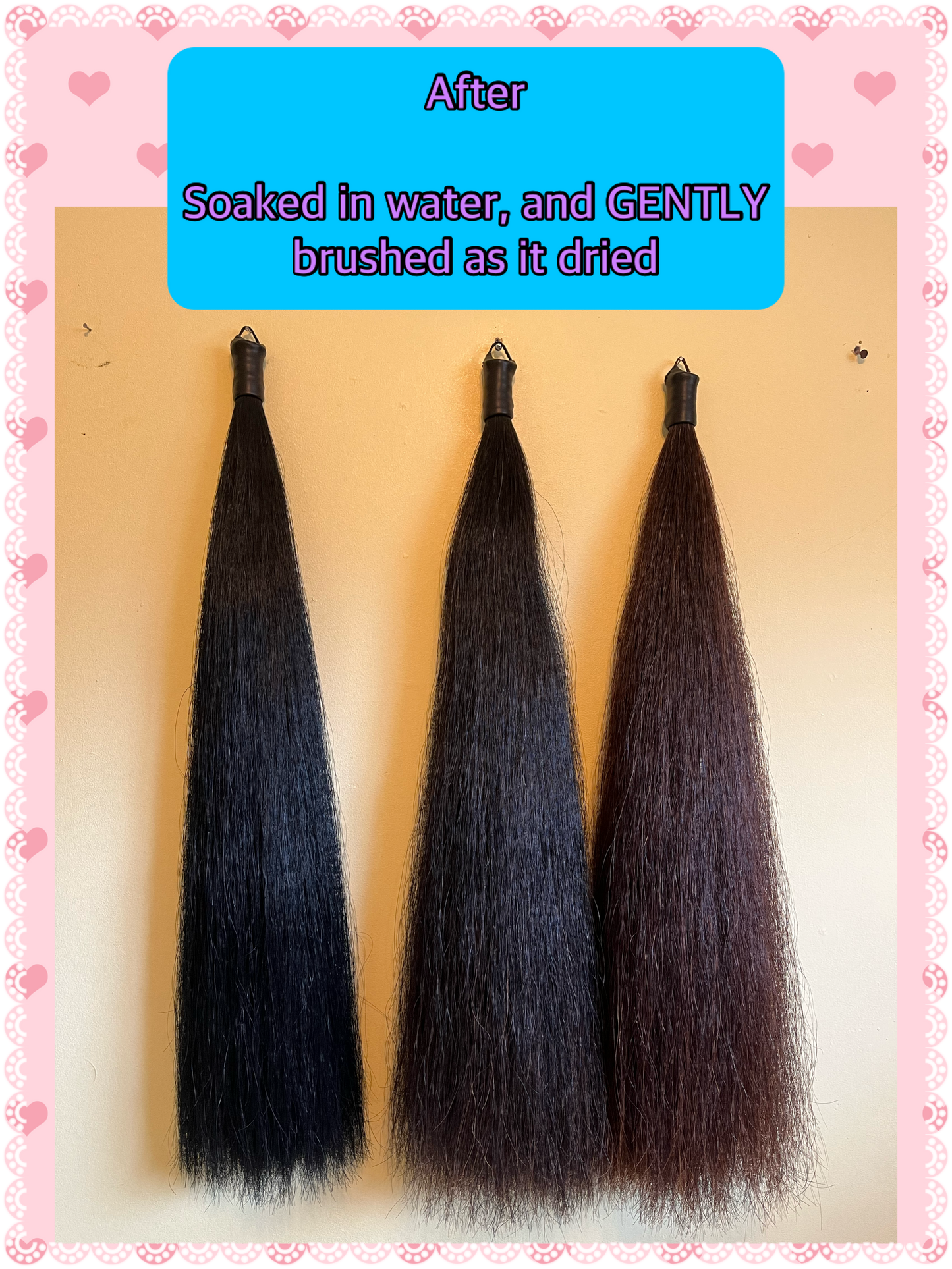 KNOB TOP Fake Tails 1/2 Pound. Real Horse Hair. Free Cover Bag, Pom Pom, Bridle Charm, Loop Charm. $99.99 - $125