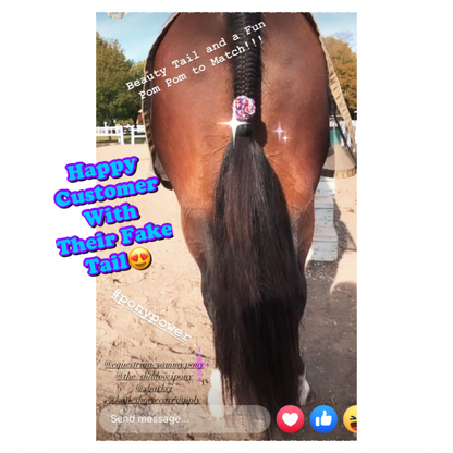 NATURAL LOOP FAKE TAILS. Real Horse Hair. Free Cover Bag, Pom Pom, Bridle Charm, Loop Charm. $99.99 - $550