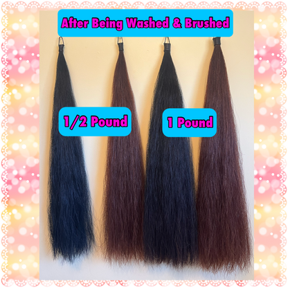 KNOB TOP Fake Tails 1/2 Pound. Real Horse Hair. Free Cover Bag, Pom Pom, Bridle Charm, Loop Charm. $99.99 - $125