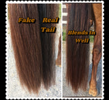 Natural Loop Fake Tails. Real Horse Hair. Free Cover Bag. Free Charm.